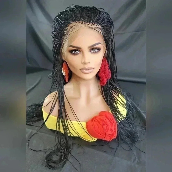 100% Handmade Micro Millions Braided wigs black wig,  NWT,  yassine - Picture 15 of 17